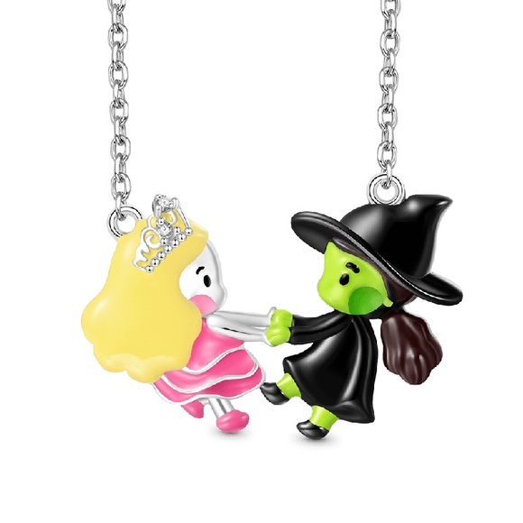 Gnoce Jewelry - NIB 💚 Wicked x Gnoce Sterling Silver Elphaba & Glinda Necklace
